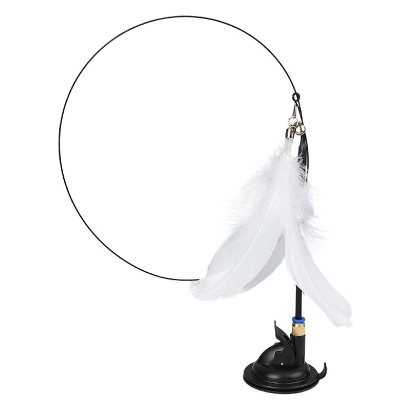 Gato de juguete divertido gato palo lechón varilla larga varilla de resorte de alambre de acero pluma auto-Hola aliviar tapada gato juguete suministros para mascotas