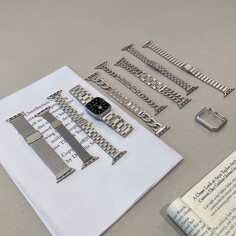 Starlight Color Series Suitable for Apple Watch 10 Men's and Women's Metal Fine Magnetic Apple Watch Straps 987 Generation 6