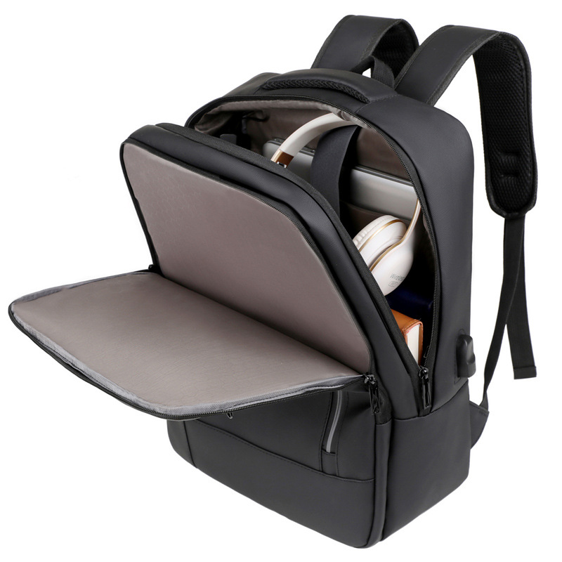 Cross-border Casual Business Backpack For Men, Multifunctional Laptop Bag, Water-resistant, Suitable For College Students_voghion.com