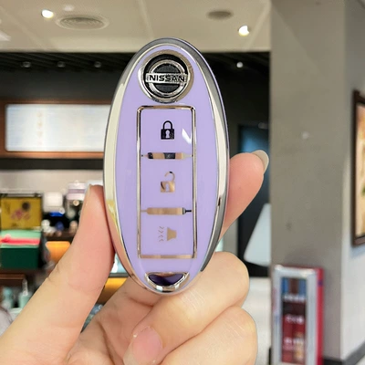 Car key bag, Sylphy Car Key Set Qijun - nissan-a-3-button-speaker-charming-purple-single-shell