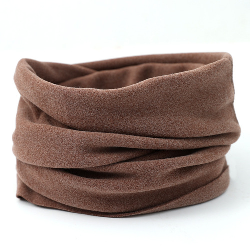 China Red Cashmere Fleece Plush Thicker Neck Gaiter for Warmth and Wind Protection, Neck Cover for Men and Women, Solid Color, Suitable for Autumn and Winter