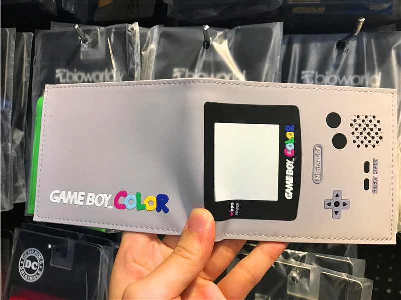 PS maneja de juegos cartera de dibujos animados máquina de juegos corta doble pegamento cartera de cambio cartera de cuero de PVC cartera de tarjetas