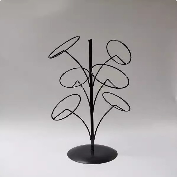 Ferro forjado transfronterizo mostrador sombrero soporte sombrero multi-círculo estante de almacenamiento estante de piso estante de sombrero estante de escritorio