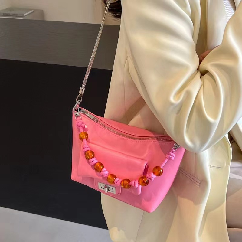 Borsa a tracolla versatile con perline per donna elegante borsa a spalla_voghion.com