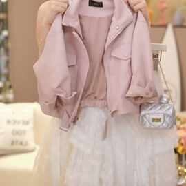 春秋季女童韩系皮衣外套半身裙套装2026新款儿童女孩大童洋气春装