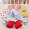 Autumn and winter new pattern baby Cotton-padded shoes have cash less than that is registered in the accounts F keep warm Velveteen Elastic Lock catch Elastic band Cotton boots