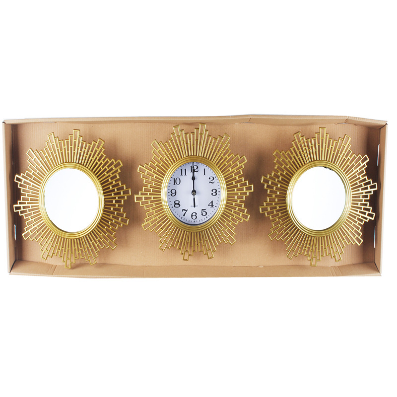 Reloj de pared europeo/americano moderno simple, reloj triple decorativo, reloj de cuarzo creativo de moda para sala/comedor