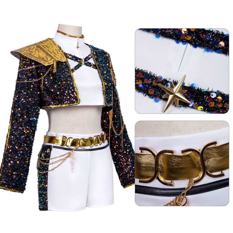 KPOP韩流猎魔女团cos服鲁米佐依米拉黑金打歌服二次元cosplay服装|undefined
