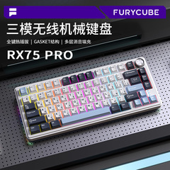 FURYCUBE RX75 3 モードロシアカスタマイズされたメカニカルキーボードオフィスゲーム e スポーツサイド刻印キーボードロシア語