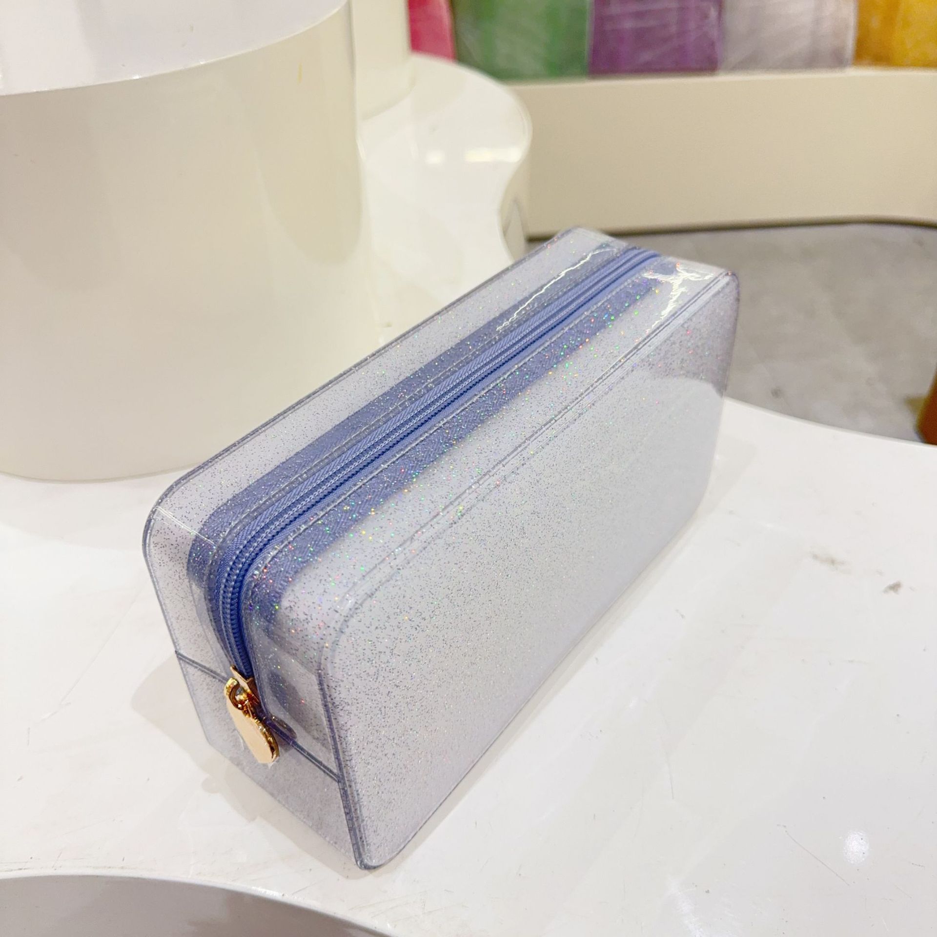 PVC Solid Color Sewing Thread Square Clutches display picture 18