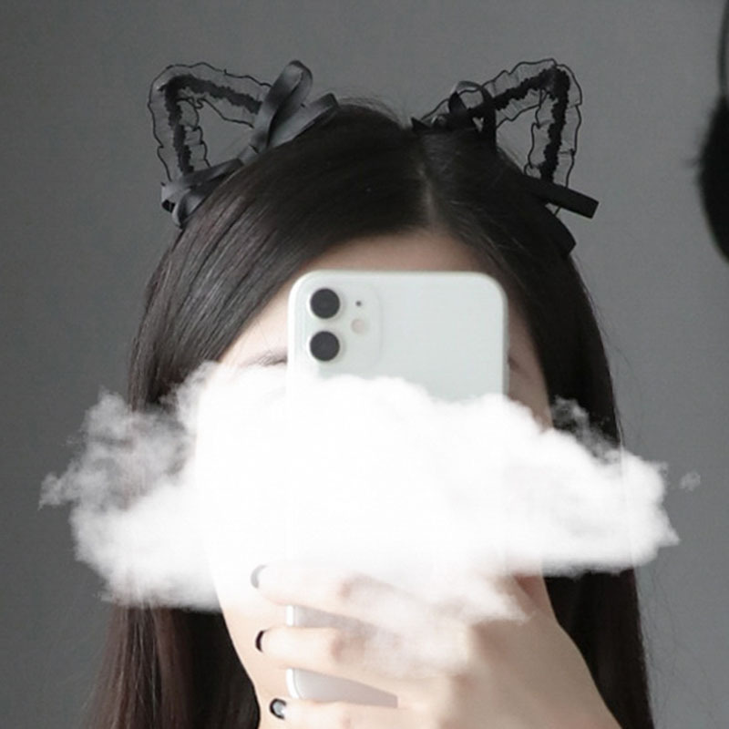 균일 한 유혹 액세서리 잠옷 액세서리 레이스 고양이 귀 헤어 액세서리 머리띠 섹시한 속옷 액세서리 고양이 소녀 모자