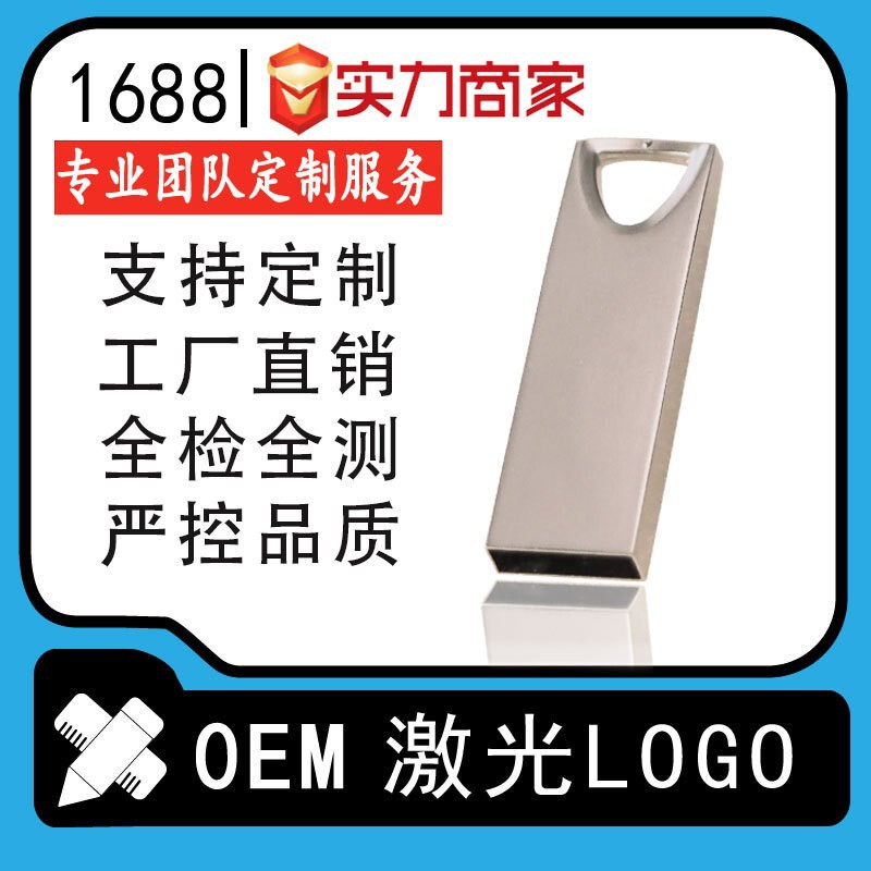 Long Vinyl 2.0 and 3.0 Universal Zinc Alloy U Disk Shell with Metal Texture to Protect Metal Style