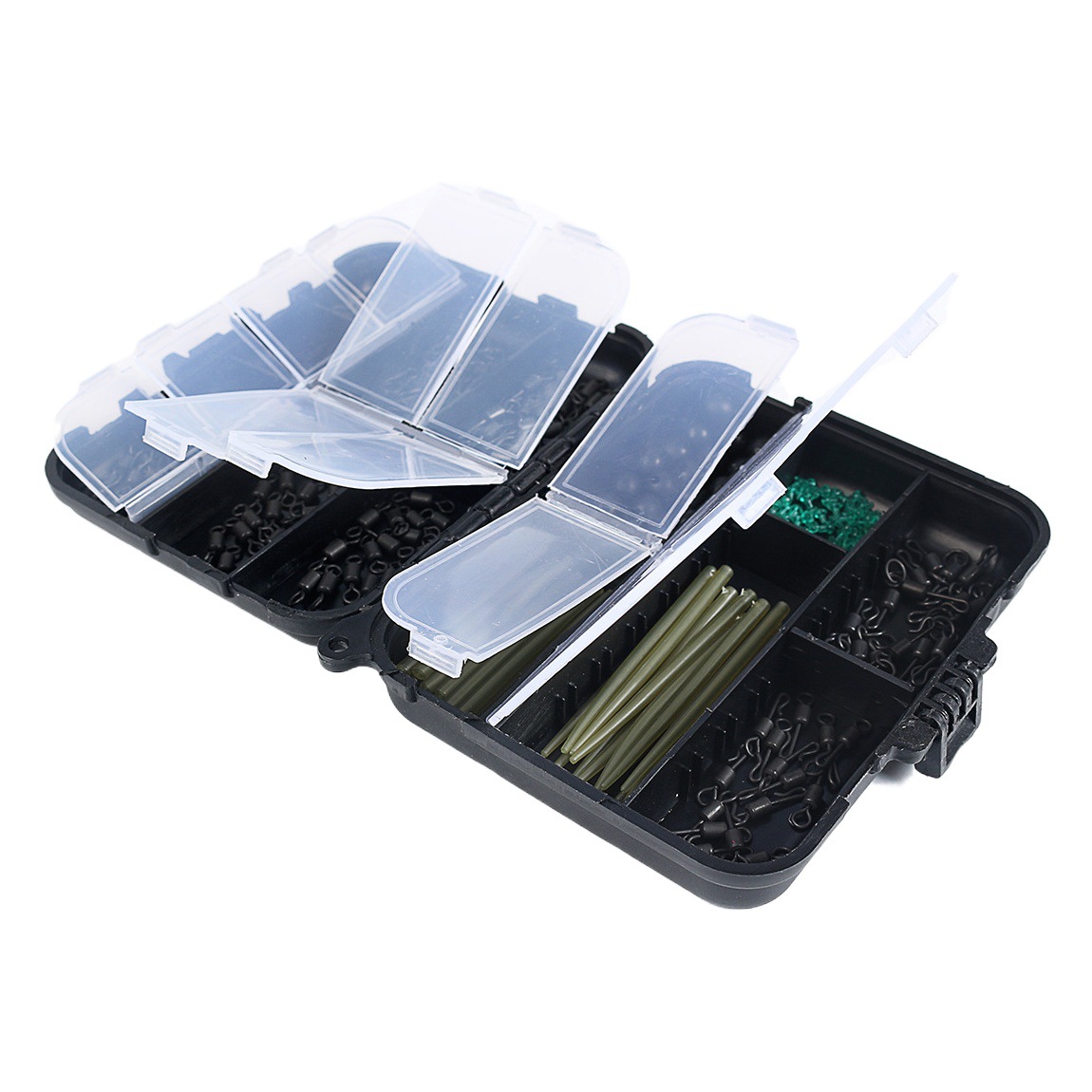 Cross-border 300 pieces European fishing Library European carp fishing accessories suit hose stop bean swivels fishing gear