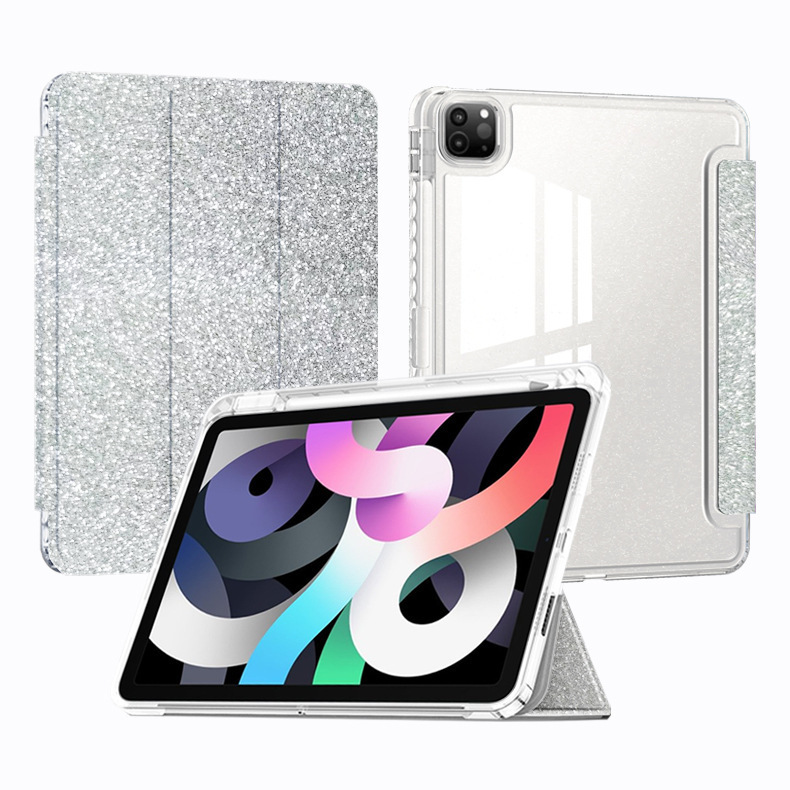 Funda protectora para iPad 11.ª generación 2026, set de funda acrílica con purpurina anti-doblez para iPad Air 8 con ranura para lápiz, funda para Air 11 A17