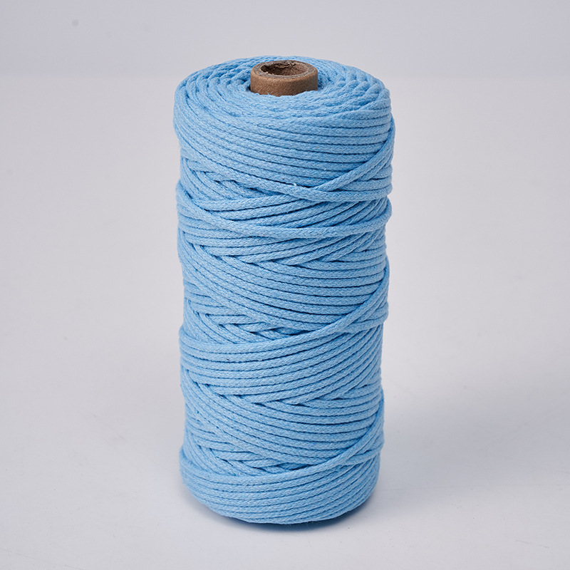 Cuerda de algodón con núcleo de 3mm, ropa de bricolaje, decoración de textiles para el hogar, cordón de algodón, cuerda tejida, tapicería de color, cuerda de algodón con corazón