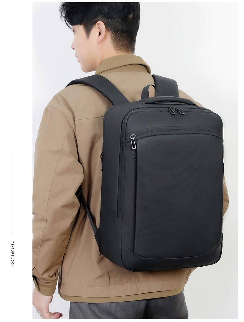 Men's backpack for business, leisure and commuting, multi-functional large-capacity computer backpack with USB leather film undefined