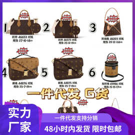 抖快供Y头女士真皮邮差包女款印花女包时尚休闲外贸 包包跨境