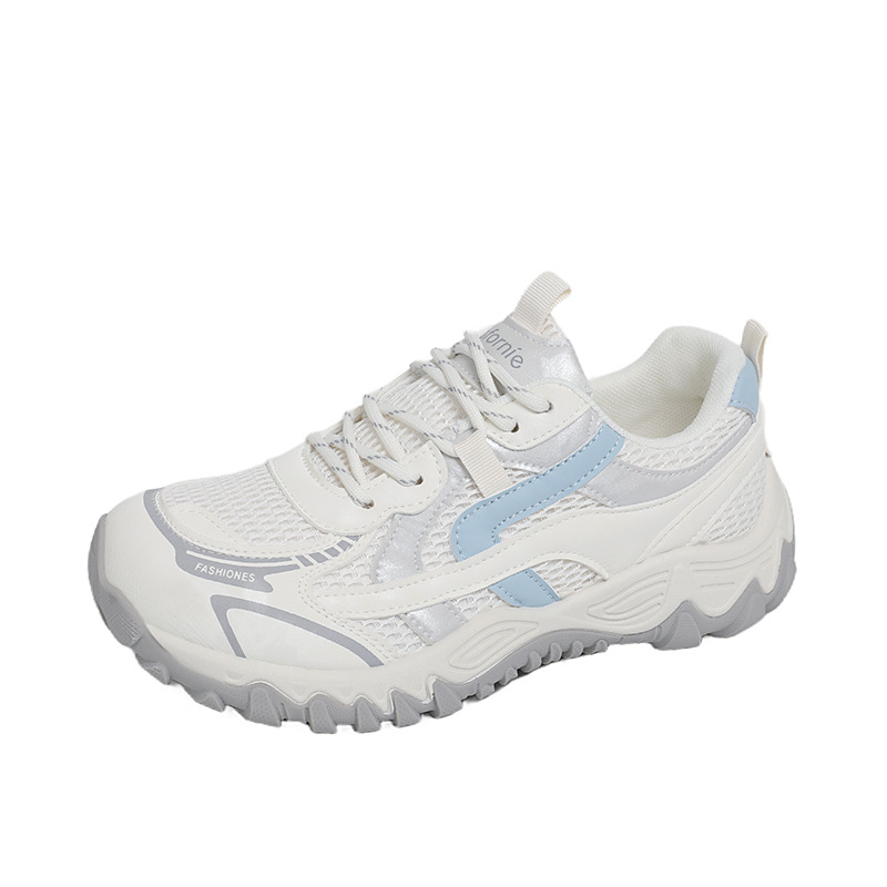 Zapatillas Deportivas Chunky para Mujer Capellada de PU y Malla Suela de Caucho con Aumento de Estatura para Uso Diario