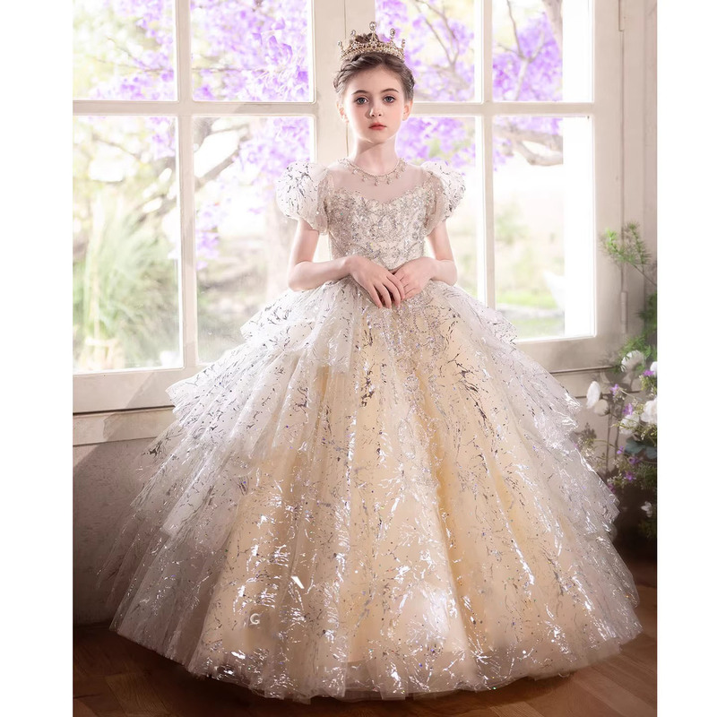 Girls' Formal Dress, Birthday Princess Dress, Big Kids' Wedding Dress, High-End Luxury Flower Girl Dress, Wedding and Piano Performance Outfit Girls' Formal Dress, Birthday Princess Dress, Big Kids' Wedding Dress, High-End Luxury Flower Girl Dress, Wedding and Piano Performance Outfit