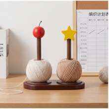 实木可旋转线轴架桌面家用毛线架轴转动工具多用途手工编织毛线架