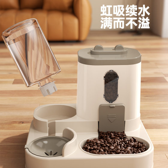 Pet feeder cat feeding water bowl automatic water storage feeding dog bowl drinking water machine food utensils wholesale