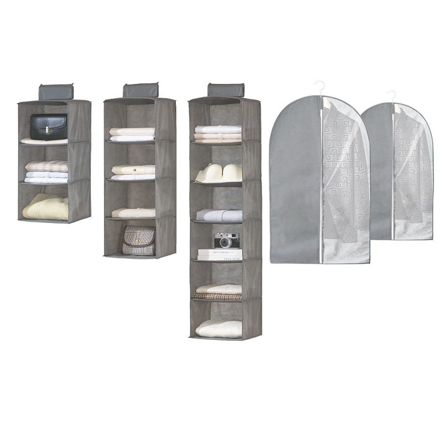 Bolsa de almacenamiento de cubierta a prueba de polvo para ropa doméstica bolsa de almacenamiento de pared tipo cajón multicapa para ropa interior caja de almacenamiento gruesa