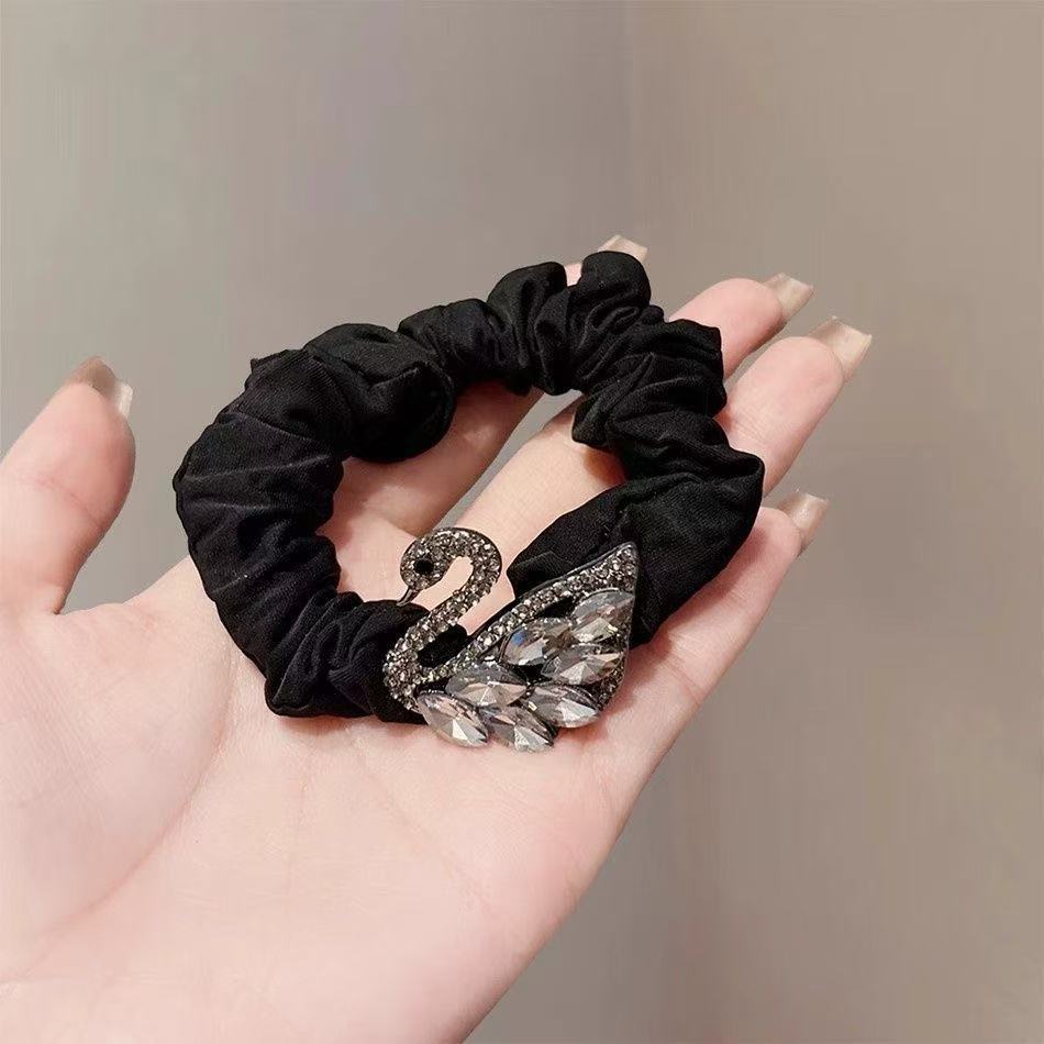 Elastico per capelli con fiocco in strass cristalli eleganti_voghion.com