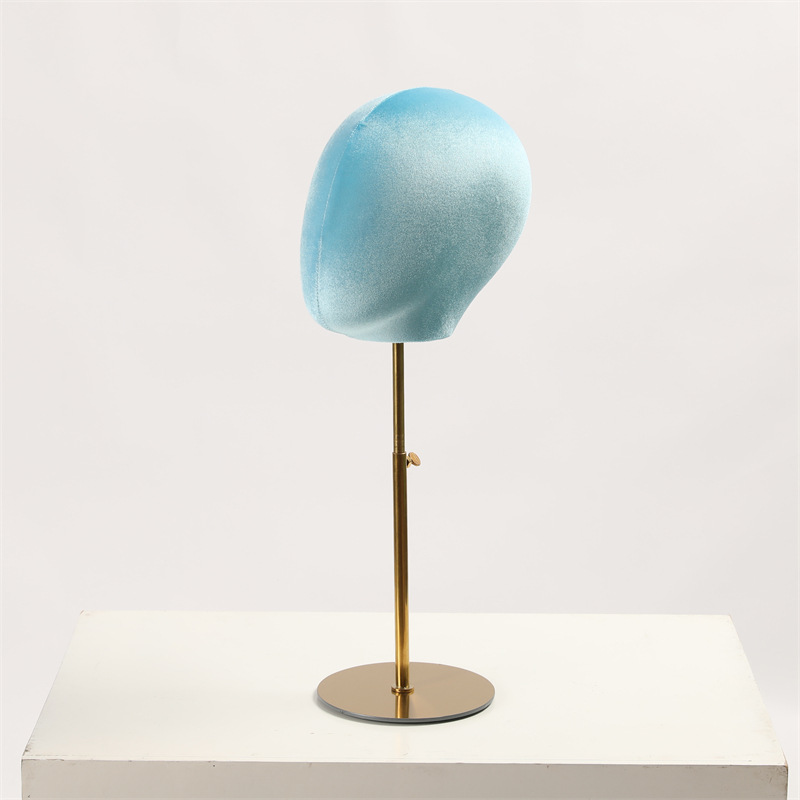 Soporte de Cabeza de Maniquí para Sombreros y Pelucas de Terciopelo para Escaparates