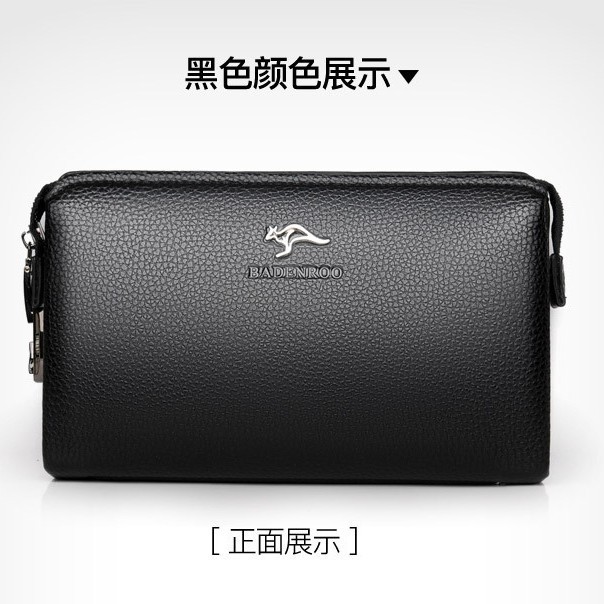 ファッションメンズクラッチバッグ大容量パスワードロックハンドバッグ新しいリストバンド取り外し可能なマネークリップジッパークラッチバッグ|undefined