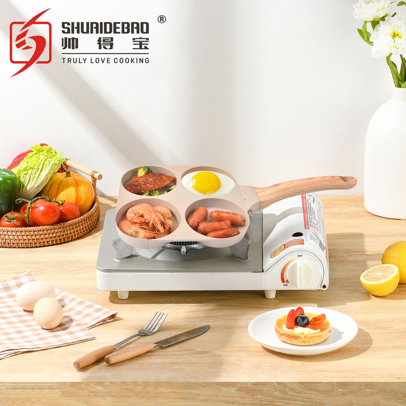 Cross-border huevo hamburguesa hogar tortilla de fundición de pan antiadherente filete sartén tortilla universal artefacto