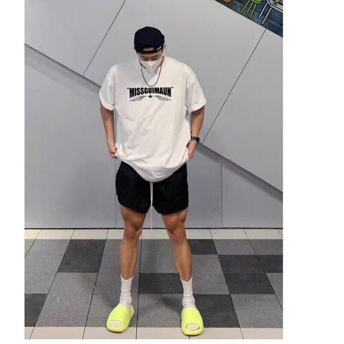 2025 Summer Pure Cotton Short-Sleeve T-Shirt for Guys, American-Style Instagram-Favorite Half-Sleeve Loose Fit Tee in Plus Sizes, Trendy Brand Base Layer