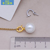 Necklace from pearl, universal pendant, silver 925 sample