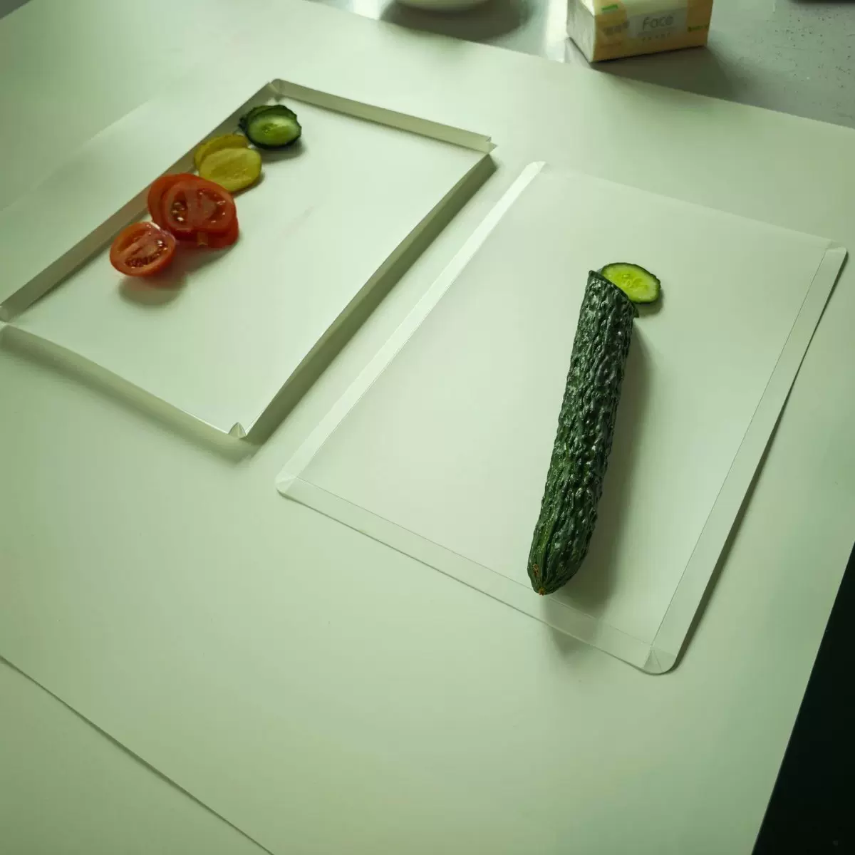厂供直销 PP塑料菜板环保食品级防滑防漏液  白色一次性塑料菜板