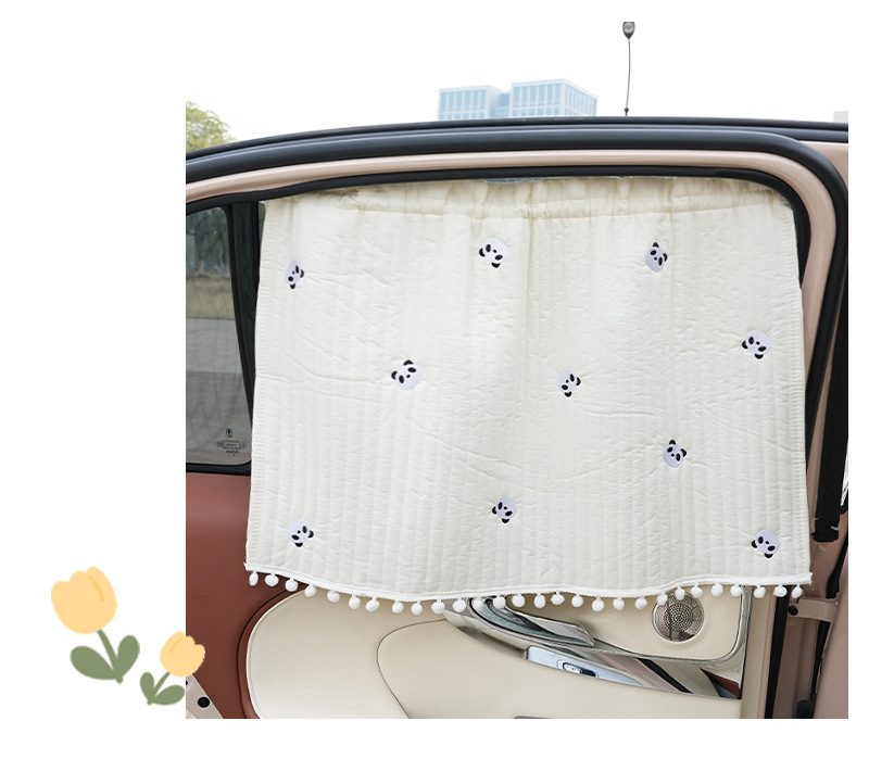 Car sunshade side curtain cartoon car sun protection and heat insulation sunshade cute suction cup car curtain sunshade