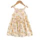 Summer Girl's Sling Silk dress Nightdress Cotton Silk Beach Dress Baby Girl's Artificial Cotton Vest Dress