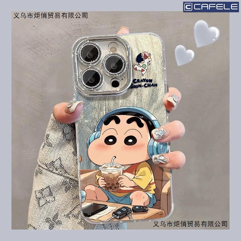 奶茶小新适用iPhone苹果16promax手机壳13promax镜头膜12promax潮