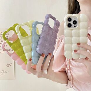 Ins Stereoscopic Egg Apple 16ProMax Mobile Phone Case iPhone15 Protective Case Anti-fall 12/11 Applicable