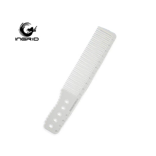 Hairdressing Comb (INGRID) double-headed, rice-white tail comb with dense teeth