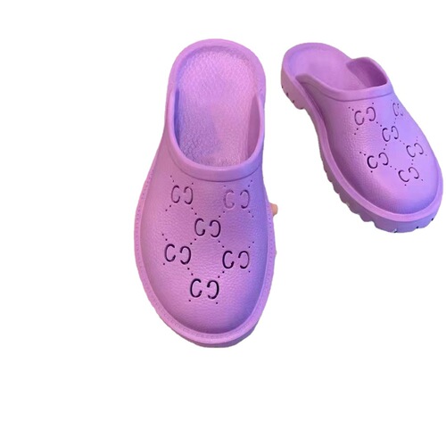 G Brand Hole Shoes  New Fashion Round Toe Outdoor Beach Sandals Thick Sole Slippers for Women, Overseas Trade Supply, Plus Size