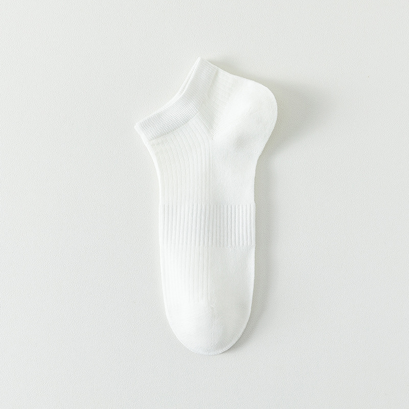 Medias de barco de malla de algodón sólido para mujeres primavera y verano sin costuras calcetines de cabeza para mujeres envases independientes calcetines al por mayor