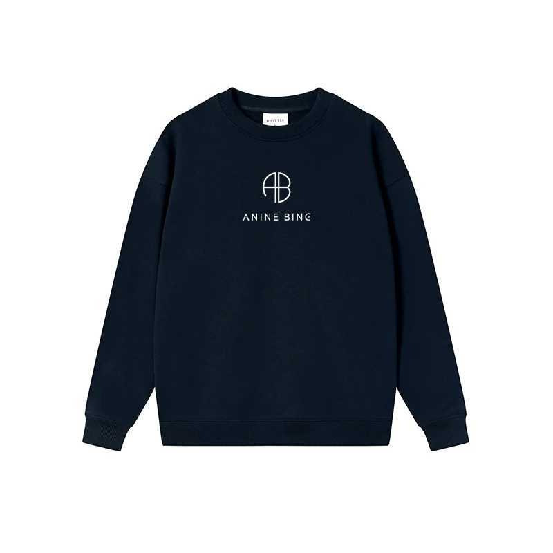Cross-Border Round Neck Sweatshirt Supply Anine Bing Letter Printed Hooded Sweatshirt Versatile Casual Hot Sale Cross-Border Round Neck Sweatshirt Supply Anine Bing Letter Printed Hooded Sweatshirt Versatile Casual Hot Sale
