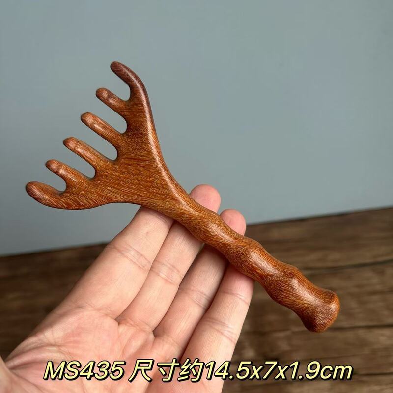 鹿角经络梳头部按摩器眼周按摩梳抓头疗按摩爪挠头神器点穴拨筋棒|undefined