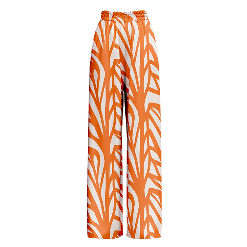 Pantalones de Playa Estampados para Mujer de Poliéster con Cintura Elástica para Natación