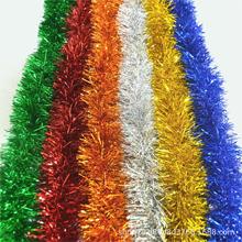 9公分2米长加厚加密毛条圣诞装饰节日喜庆用品茜草西拉花彩条