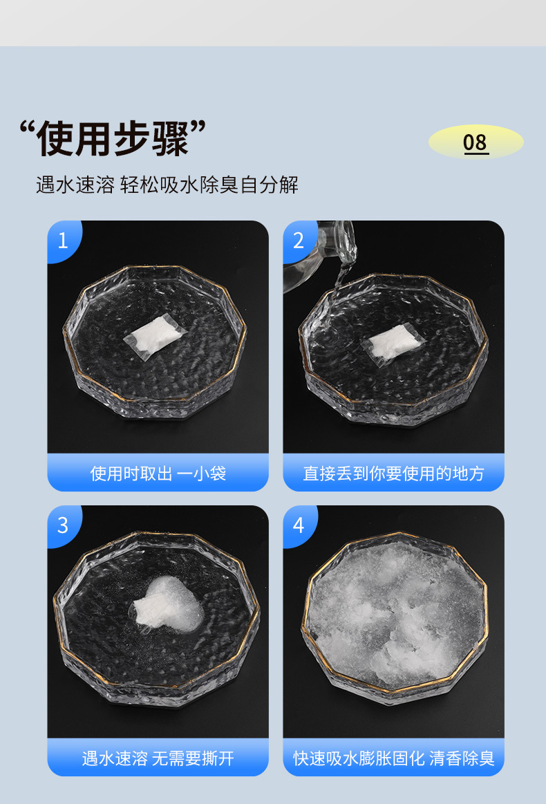 Water-Soluble Film Packaging Urine Deodorizer Absorbent Urine Coagulant Car Emergency Toilet Urinal Urine Bag Anti-Spill