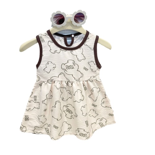 Women's Baby Casual Strappy Dress, Children's Floral Dress for Little Girls, Korean Version Princess Dress, 2025