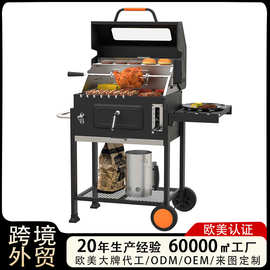 大型透视窗多功能烧烤炉自动旋转烤支烧烤架户外大号庭院烤肉炉子