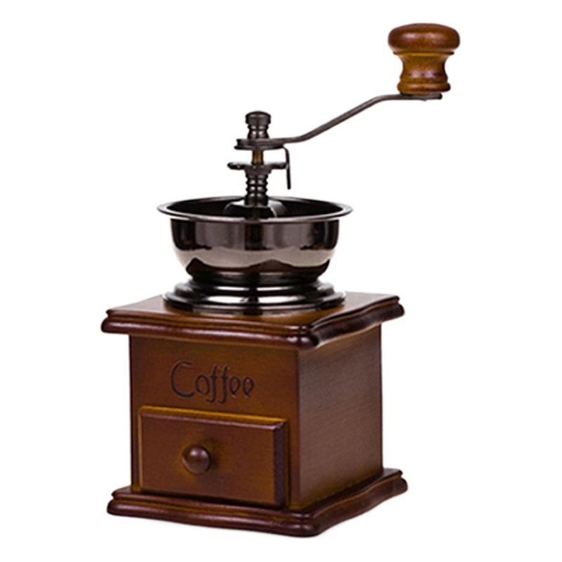 Bean grinder coffee bean hand grinder grinder household manual bean grinder retro log flour mill
