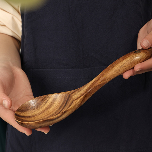 Teak non-stick pot wooden spatula soup spoon long handle salad mixing spoon spatula household cooking kitchen utensils