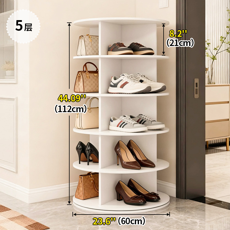 Estante giratorio para zapatos Estante de piso para centros comerciales Estante de exhibición de bolsas simples multicapa Gabinete de zapatos de porche para el hogar de 360 grados image 11